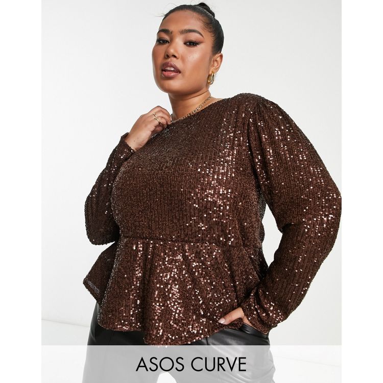 Asos Design Long-Sleeved Sequin Top, Hate Wearing Dresses? Elevate Your  Jeans With These 19 Party Tops