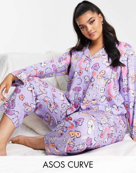 Hello Kitty Pyjama pour femme avec nœud, Multicolore. : : Mode