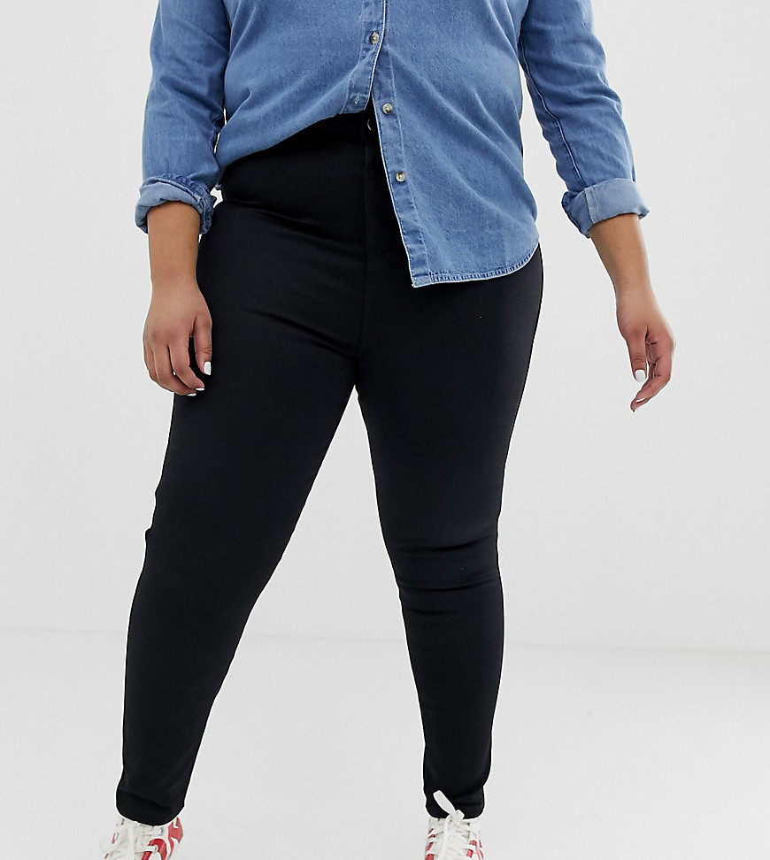 ASOS DESIGN Curve - Farleigh - 'Slim' mom jeans met hoge taille in zwart