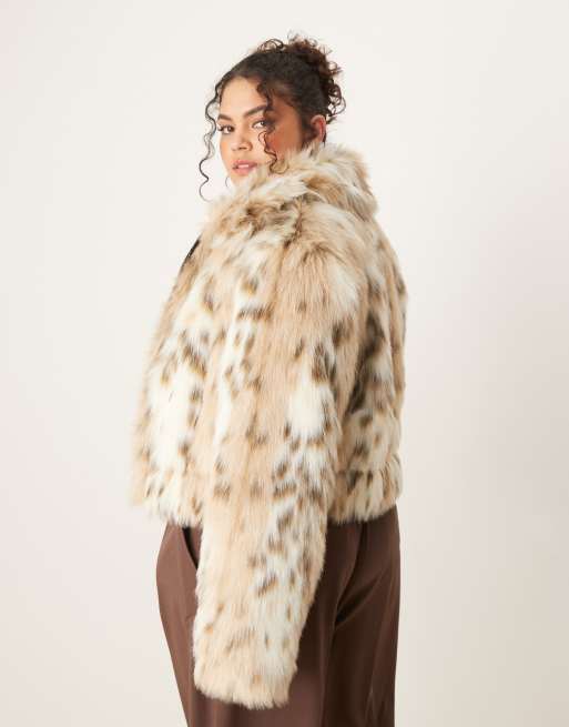 Snow Leopard Faux Fur Wrap, Winter Wedding Bridal Stole, store Bridesmaid Wrap