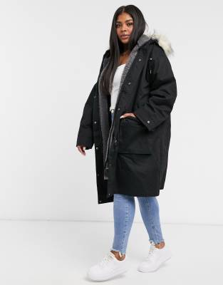 asos curve parka