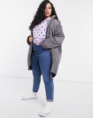 asos curve raincoat