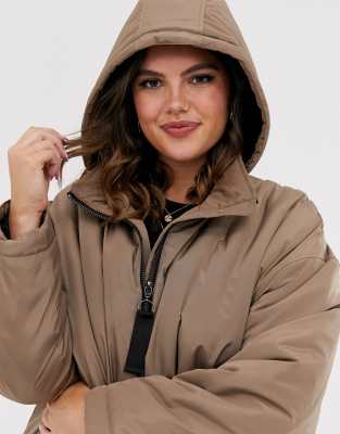asos curve raincoat