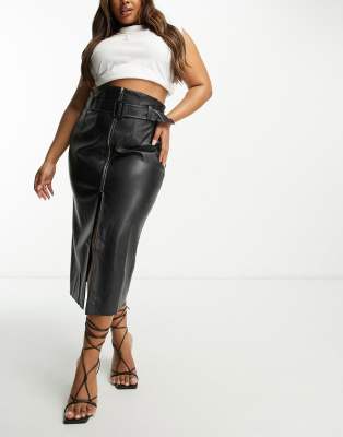 Asos leather sale pencil skirt