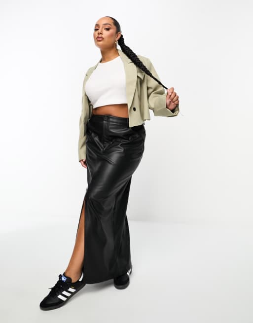 Asos curve clearance leather skirt