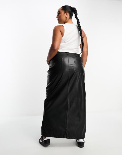 Asos curve outlet leather skirt