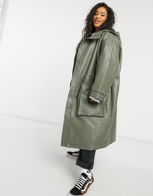 Asos khaki cheap parka