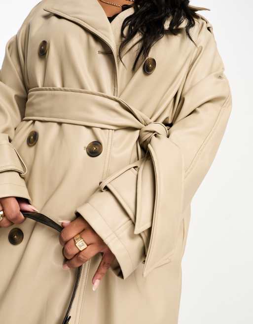 Asos curve trench outlet coat