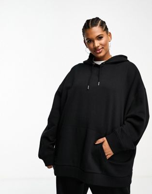 ASOS DESIGN Curve oversized hoodie co-ord in black - ASOS Price Checker