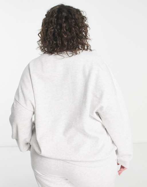 ASOS DESIGN Curve - Felpa oversize ghiaccio mélange, 2 di 4