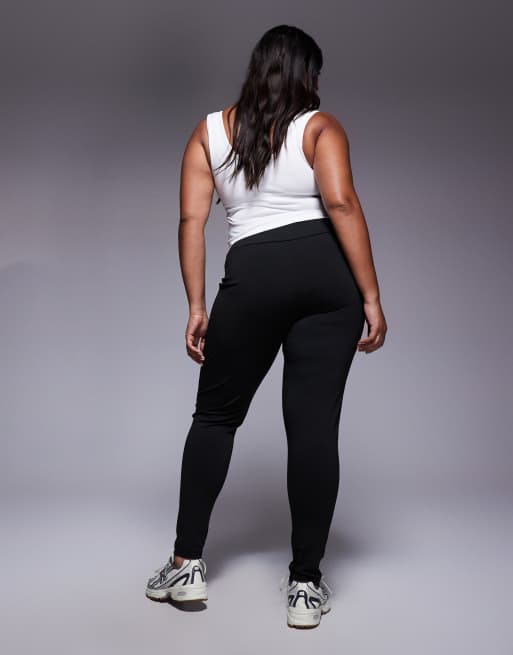 ASOS DESIGN Curve – Figurformende Leggings in Schwarz breitem Bund, 3 von 5