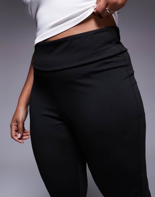 ASOS DESIGN Curve – Figurformende Leggings in Schwarz breitem Bund, 4 von 5