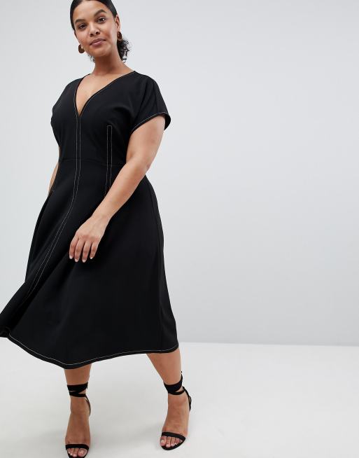 Asos fit and 2024 flare midi dress