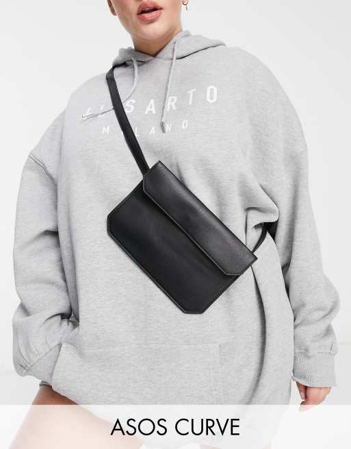 ASOS DESIGN Curve flat fanny pack