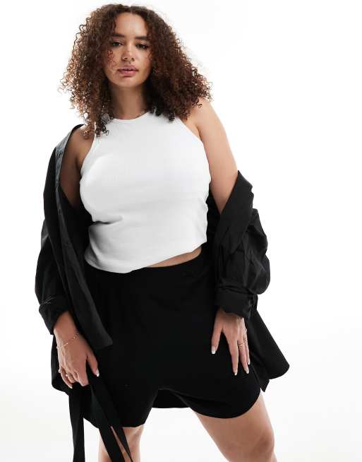 ASOS DESIGN Curve flippy shorts in black ASOS