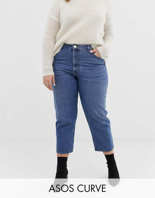 ASOS DESIGN Curve florence authentic straight leg jeans in mid