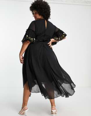 asos design flutter sleeve