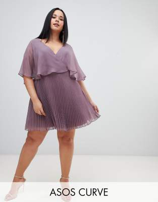 dusty purple dress with sleeves