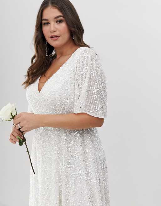 Asos curve bridal clearance dress