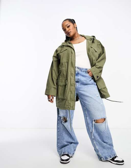 ASOS DESIGN utility jacket in khaki