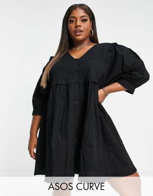 asos black plus size dresses