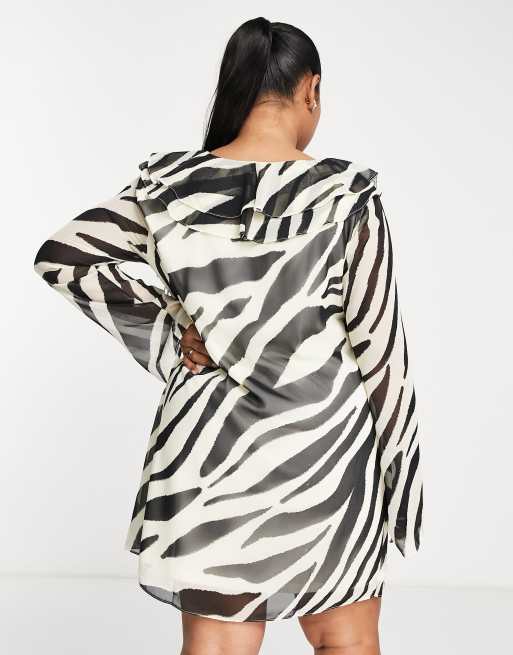 Zebra print outlet dress asos