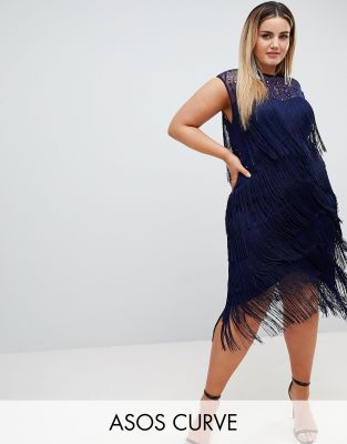 sheer fringe dress