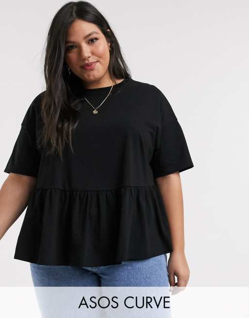 ASOS DESIGN - CURVE - Gesmokte casual top