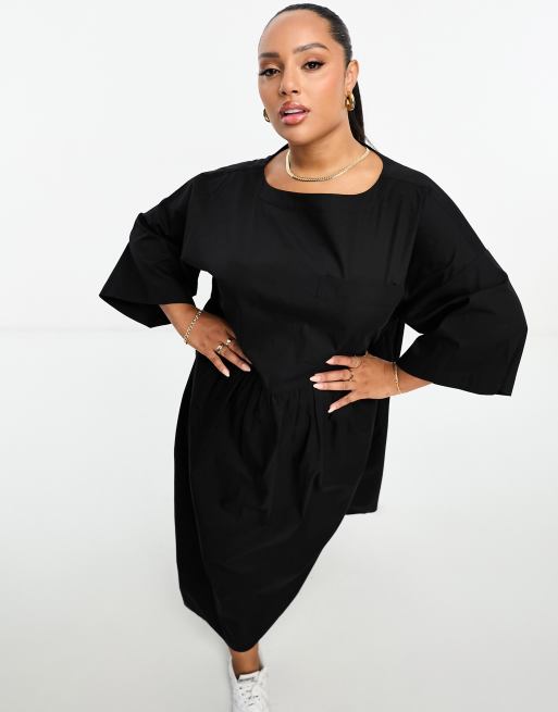 Asos curve black dress on sale