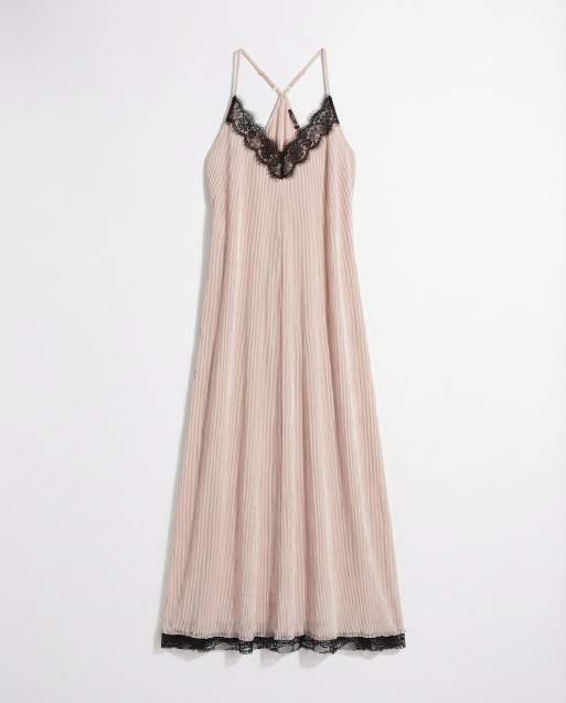 ASOS DESIGN Curve – Gestreiftes Sommerkleid in Maxilänge mit Spitzenborte und schmalen Trägern , 5 von 7