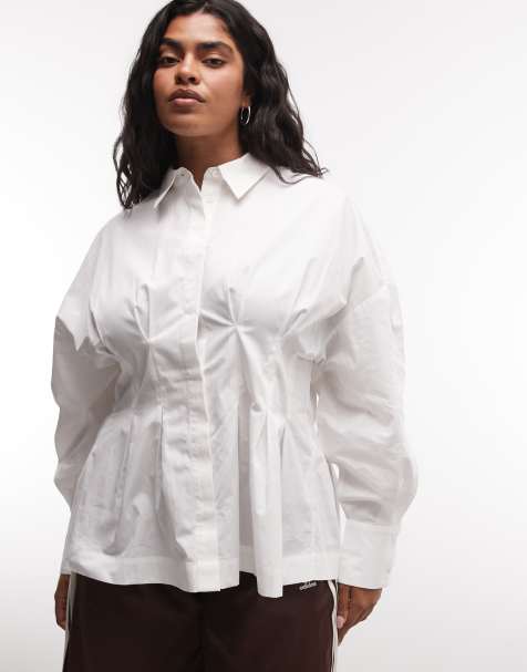 ASOS DESIGN Curve - Getailleerd overhemd in wit - view 1