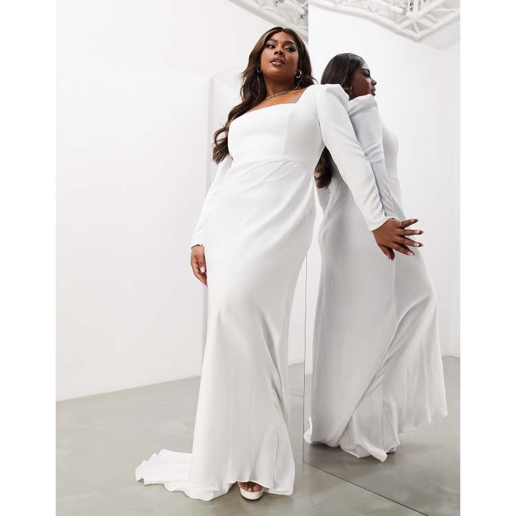 Plus size long outlet white dress