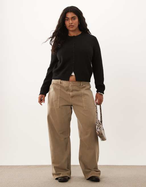 ASOS DESIGN Curve - Gilet épuré en laine mélangée - Noir, 2 de 4