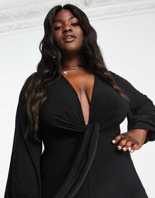 Asos curve store black jumpsuit