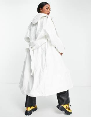 asos hooded trench coat