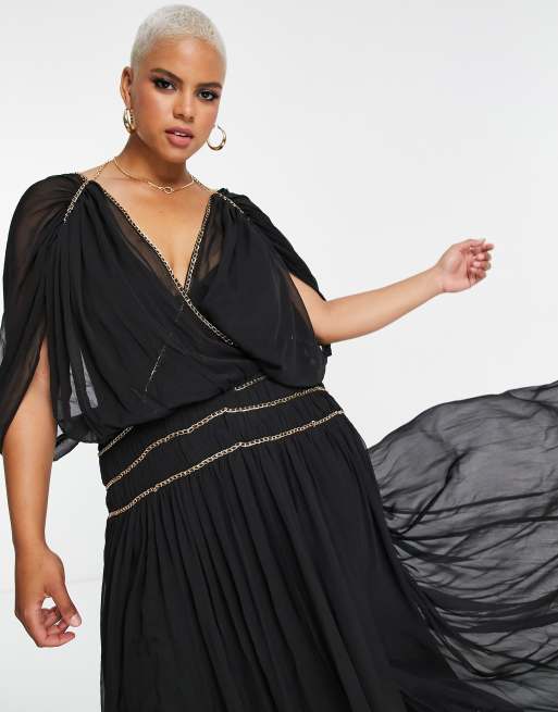 Black goddess cheap dress