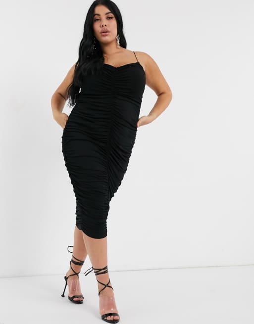 Extreme ruched outlet dress