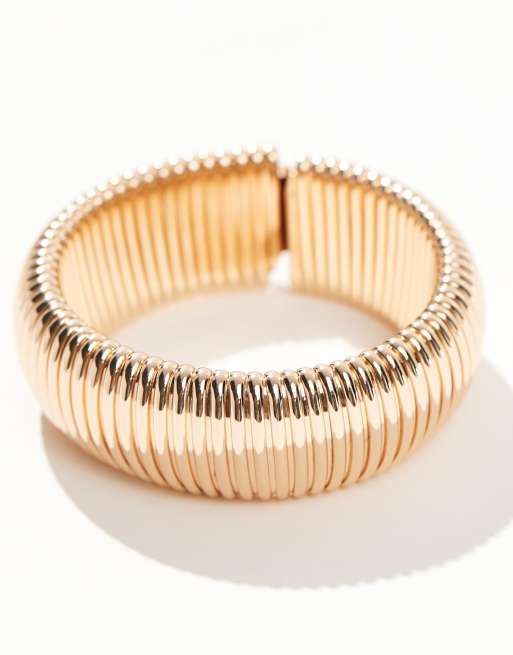 ASOS DESIGN Curve – Goldfarbenes Armband mit breitem Kettendetail, 2 von 3