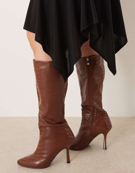 ASOS DESIGN Curve - Gonna nera con fondo a fazzoletto in coordinato, 4 di 5