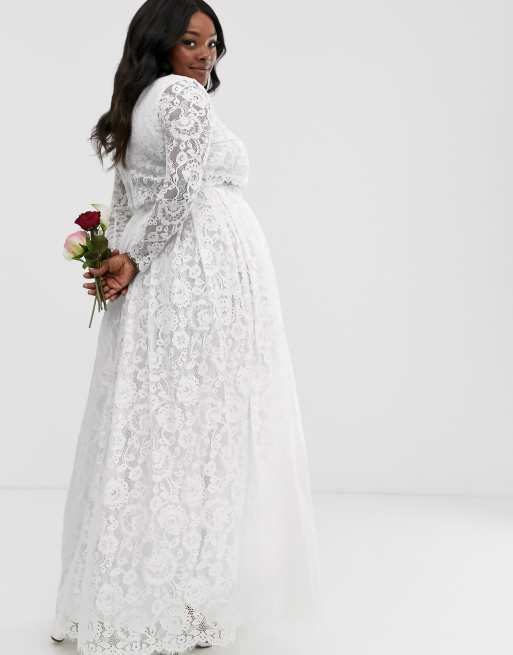 Asos lace hotsell wedding dress