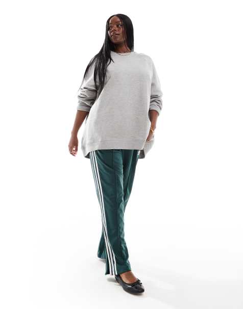 ASOS DESIGN Curve – Gråmelerad, kraftig sweatshirt i oversize - view 1