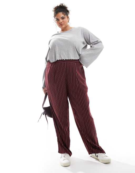ASOS DESIGN Curve - Gråmeleret T-shirt med lange ærmer og bølgekant, 2 af 4