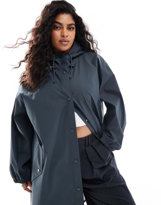 Asos black raincoat online