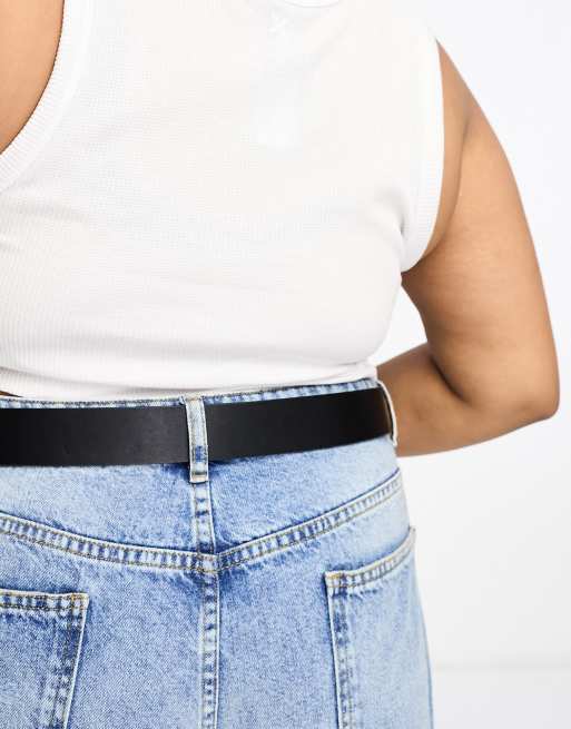 ASOS DESIGN Curve half moon waist and hip jeans belt , 2 of 4