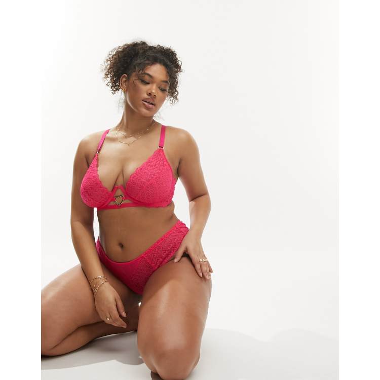 ASOS DESIGN Premium minimal underwire bonded bra in pink