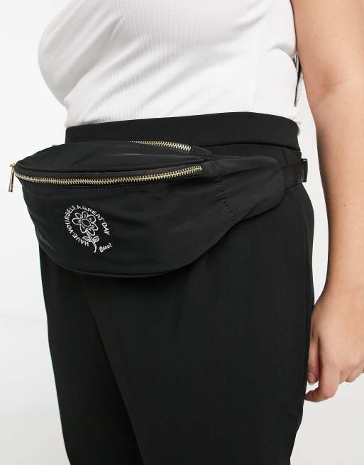 ASOS DESIGN Curve fanny pack in black