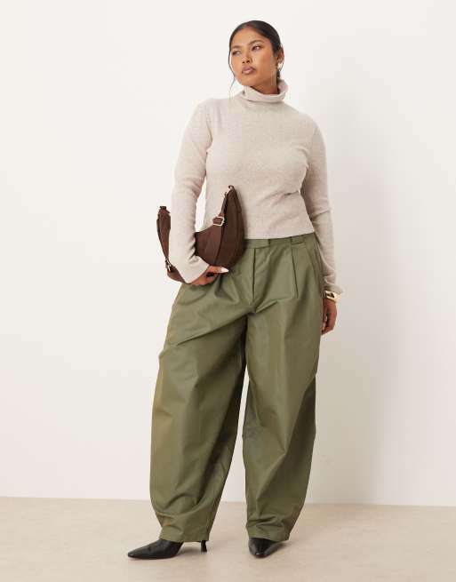 ASOS DESIGN Curve - Havremeleret trøje med rullekrave i blød bomuld, 2 af 4