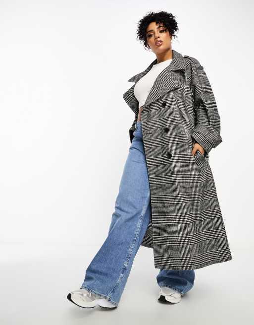 Asos plaid coat on sale