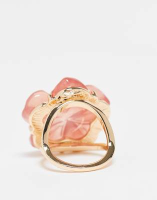 Asos Curve Asos Design Curve Hibiscus Flower Ring