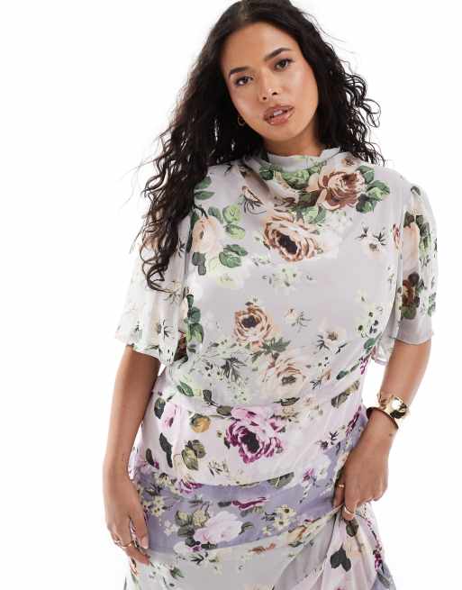knee length dresses for ladies It's In The Air Olive Green Floral 3/4 Sleeve Midi Dress  Shop the Mint